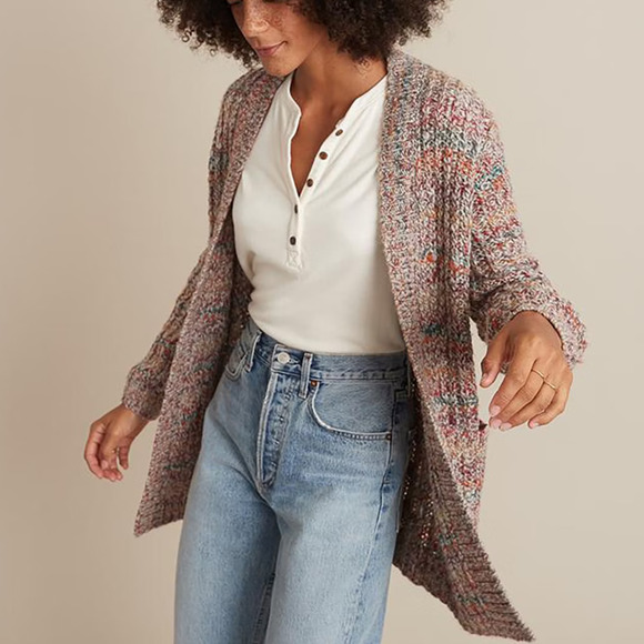 Marine Layer Women's Ontario Cardigan Knit Rainbow Marl Size Small NWT - Picture 1 of 10